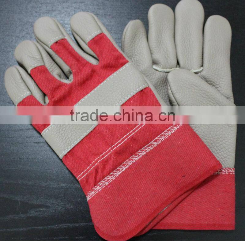 Cow Split Leather Safety Hand Gloves For Workers