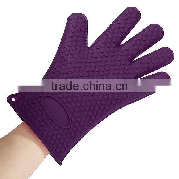 Heat Resistant Silicone Glove Oven Pot Holder Baking BBQ Cooking Mitts