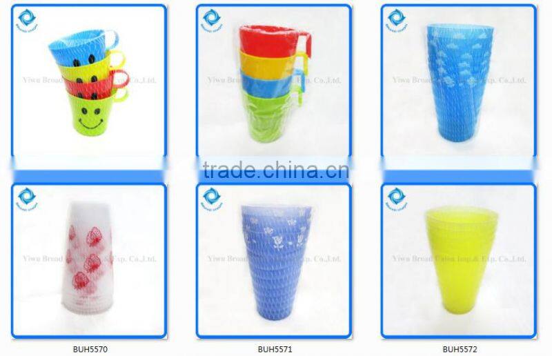 Plastic Water Cup Pink Water Cup Round Water Cup