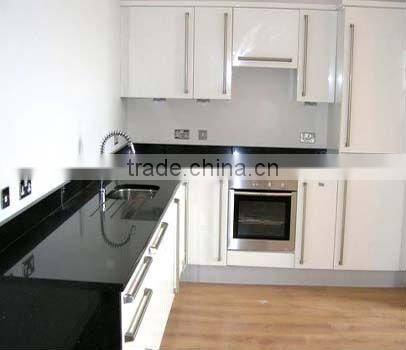 black kitchen countertop