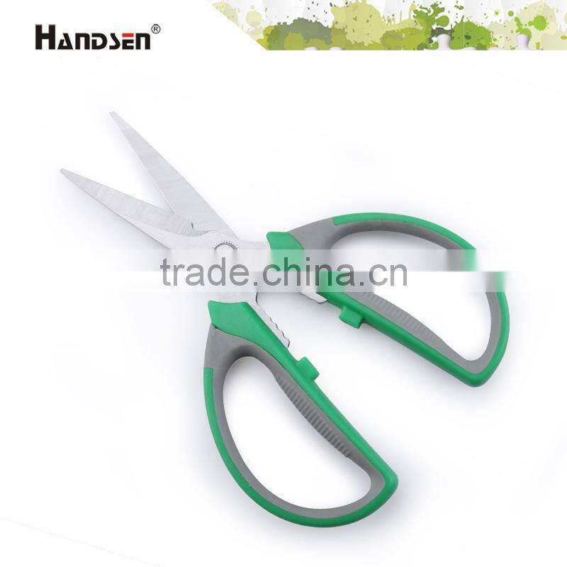 Small 5-3/4" TPR soft grip handle seafood scissors crab scissors