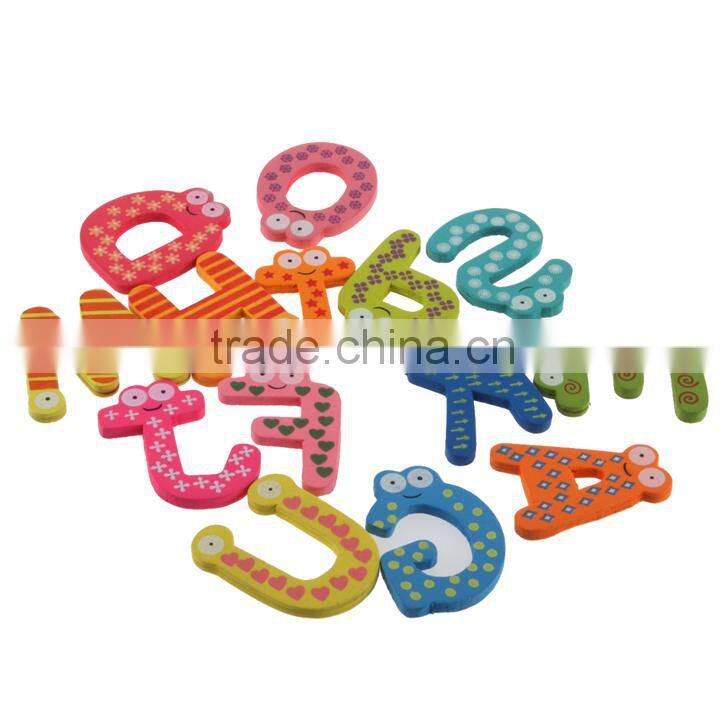 wooden Magnet Fridge Baby /Child Toy A-Z ABC Educational Wooden Alphabet Puzzle Toy 26 Letters