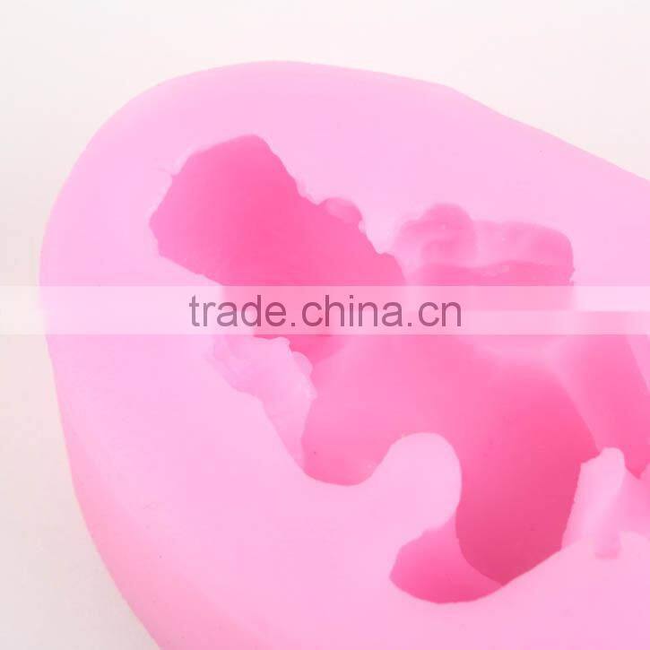 3D Soft Silicone Cake Mold Fondant Decorat Sleeping Baby Silicone Mold Shape Soap Model Custom Silicone Baby Pacifier Mold