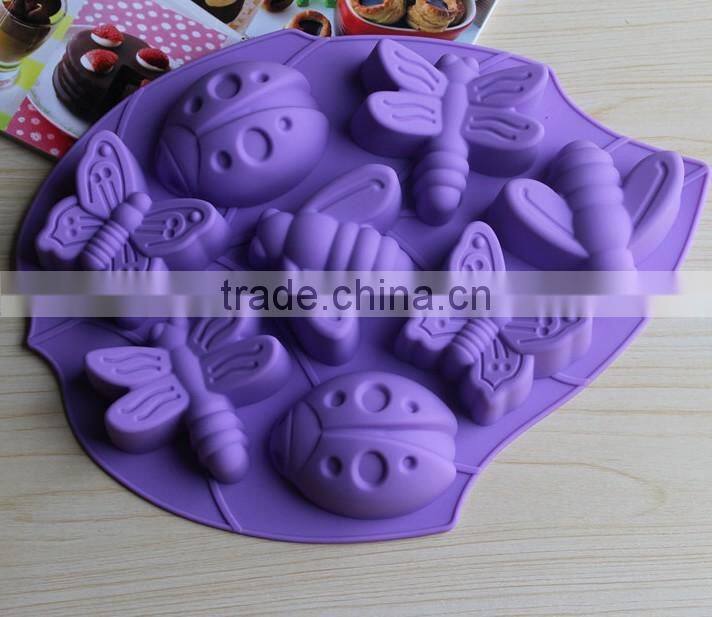 11022 butterfly bee shape silicone chocolate cake molds offered by Zibo Nicole manufacture