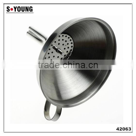 42063 Latest popular high quality small stainless steel funnel