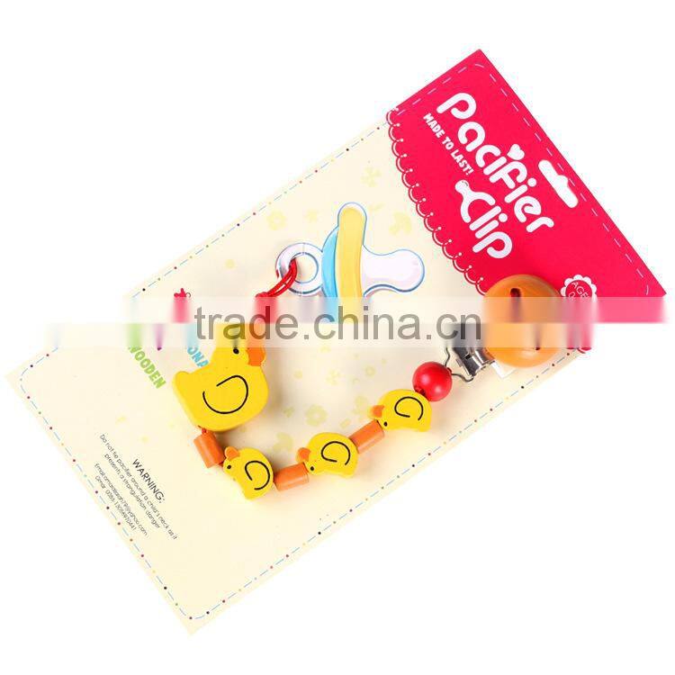 Wooden Baby Pacifier Clip Colorful Pacifier Clip Baby Pacifier Nipple Clip
