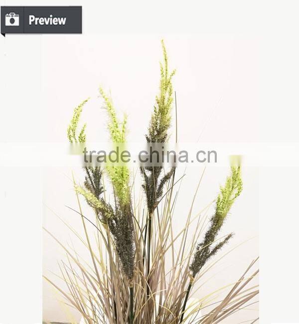 41.5 Inch height Artificial Grass Green Potted Onion Grass with Wheat Spray Weed Pots Plant