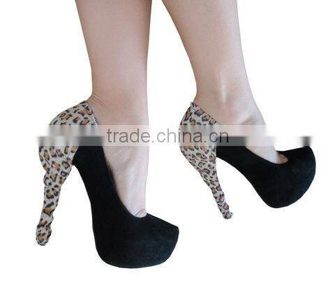 SC010 2013 Fashion orange handmade ladies heel shoe covers with flower