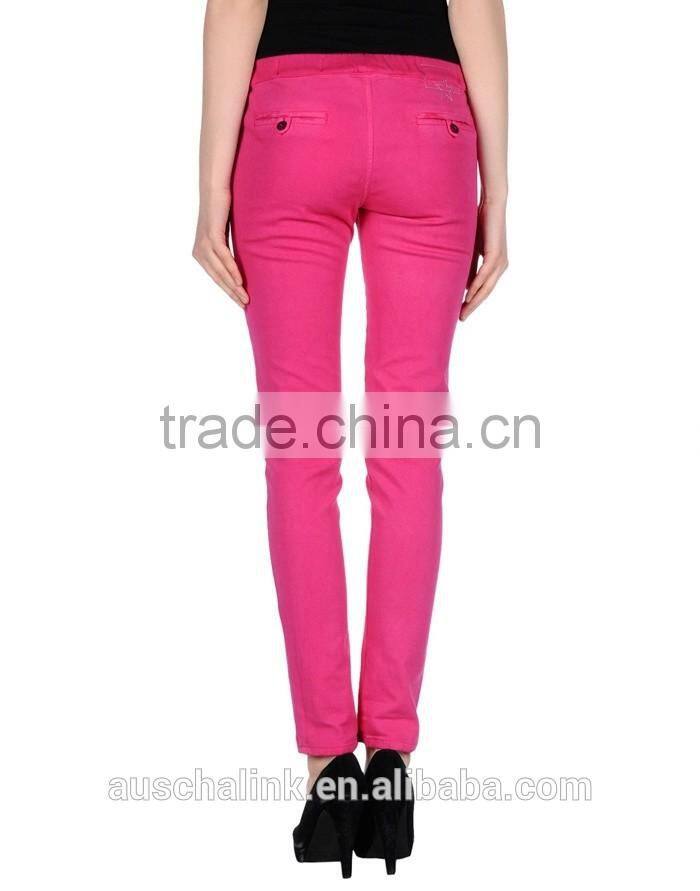 2016 personalized outdoor lady denim trousers low price