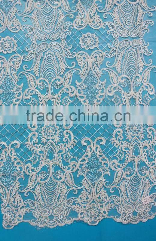 Customized professional african bridal lace dress making fabric