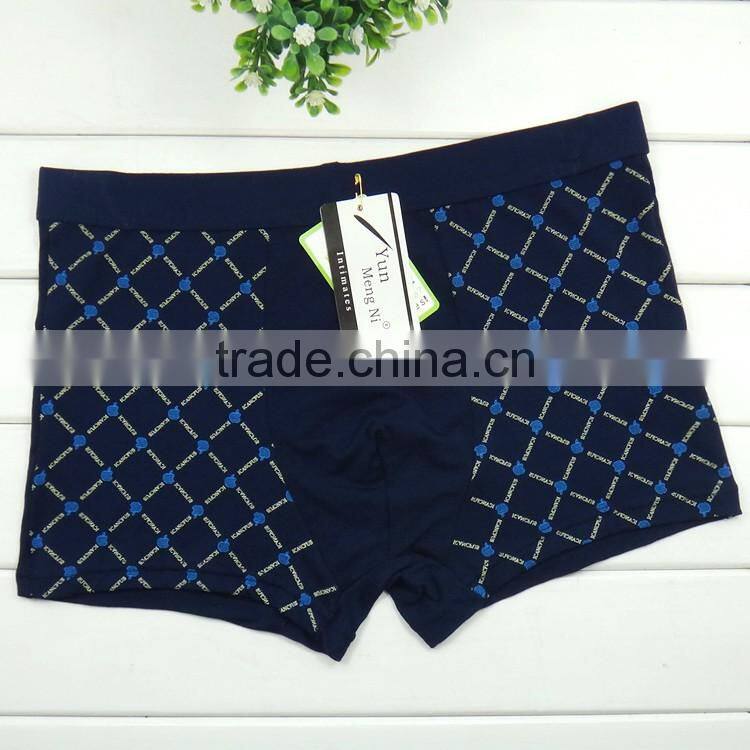 Fashion printed grid men underwear wholesale men boxer briefs boyshort