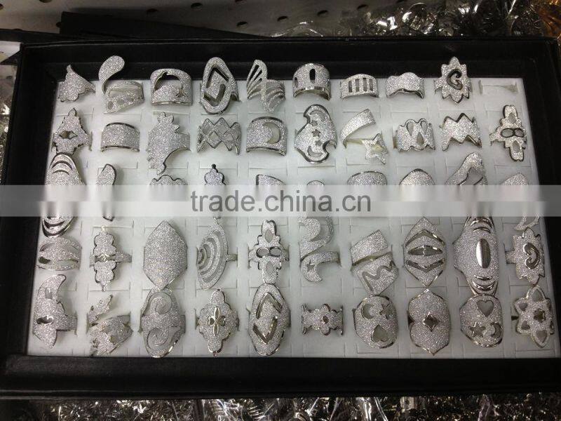 various shape rainbow giltter Christmas rings for promotion