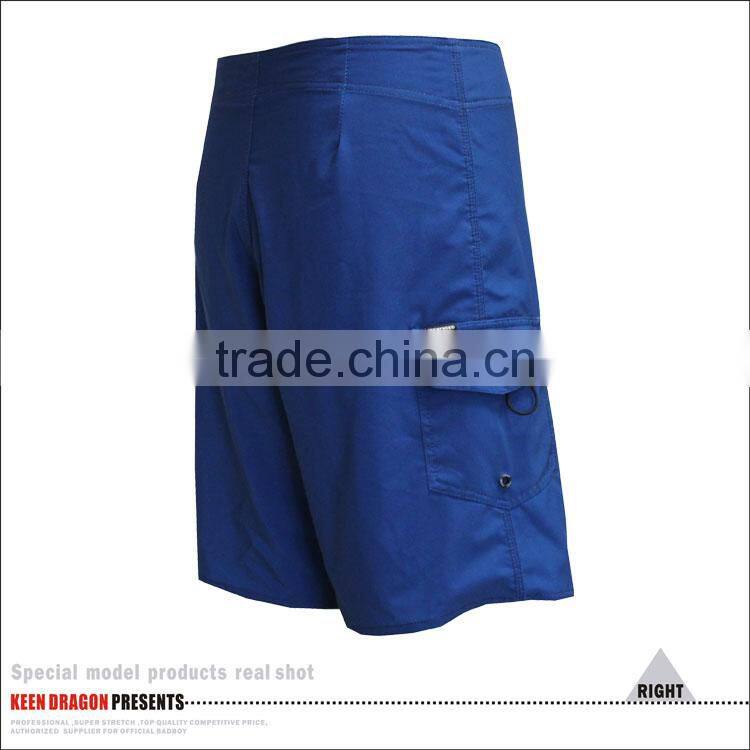 Men's Solid Navy blue blank board shorts with custom logo print