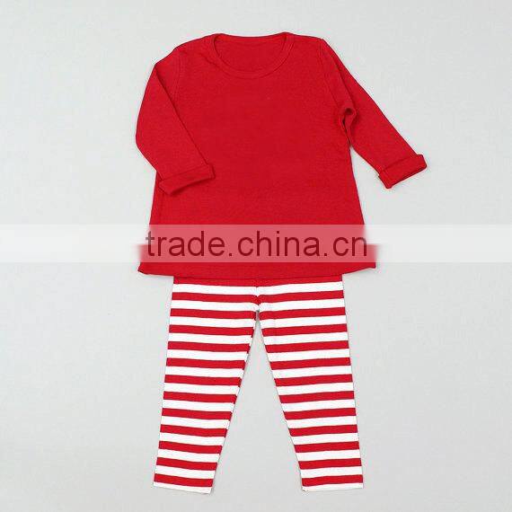 Fashion Baby Outfit Soft Cotton Girls Fall Boutique Sets Plain White Ruffle Top Polka Dot Pant Set Clothes