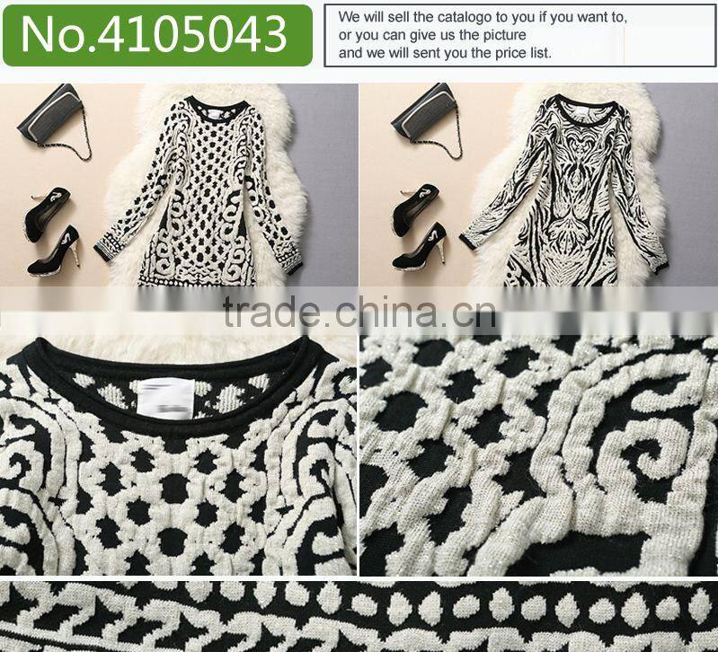 best double cross stitch fancy women cardigan sweater dress