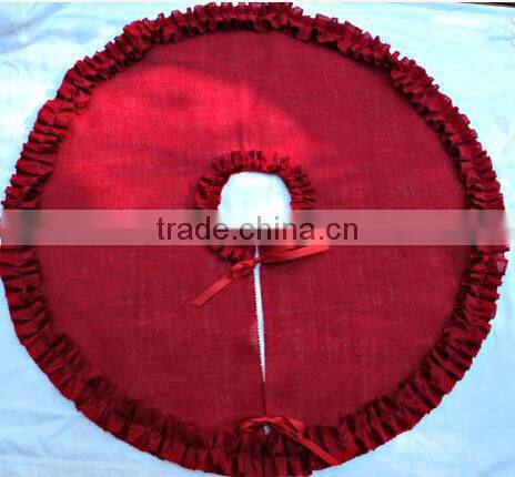 Wholesale personalized burlup Chiristmas Tree Skirt