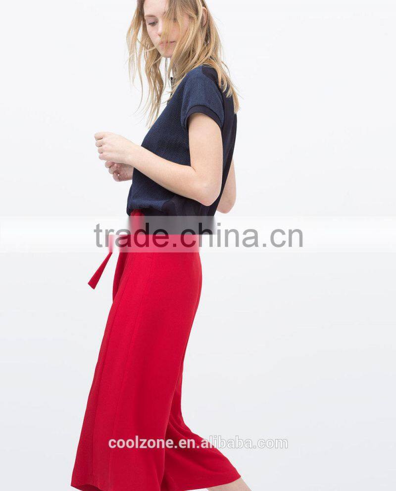 100% Polyester buckle waist sarong long skirt with loose cut design