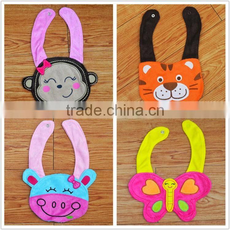 Cute cartoon face baby drool cloths