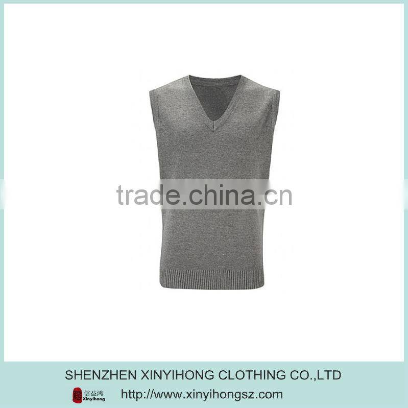 High Quality Gray Color Anti-Pilling Ladies Sleeveless Fashion Korean Knitwear