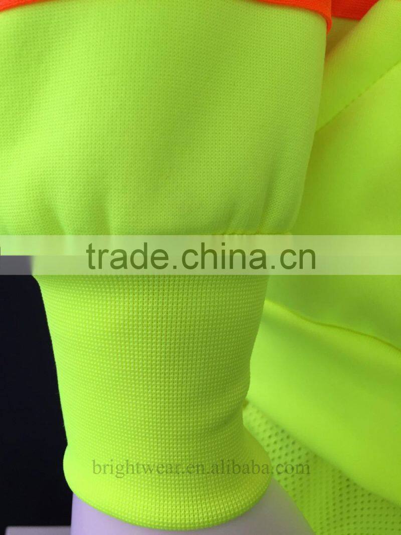 100%polyester inner brush fleece hi vis sweatshirt ANSI CLass 3
