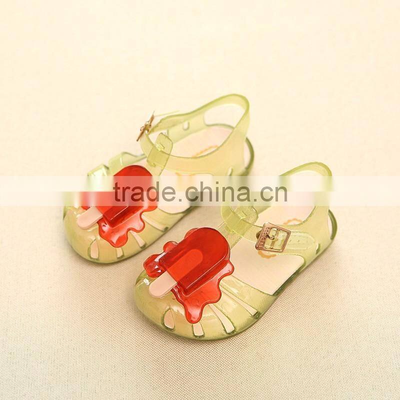 ice cream design cute girl's summer sandals