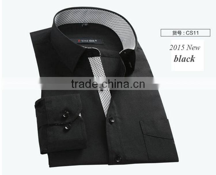 Latest shirt designs for men long sleeve formal shirt uniform business Korean men anti-wrinkle t-shirt