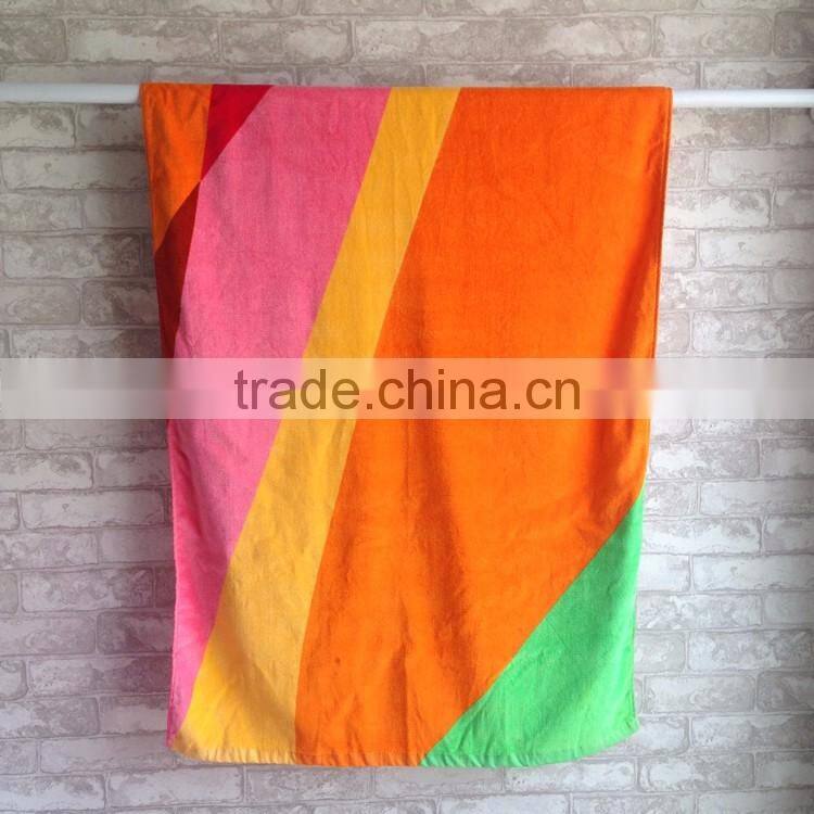 Folding beach towel bag 100% cotton custom