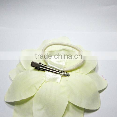 Pure White fabric crabapple flower hair clip hair accessory