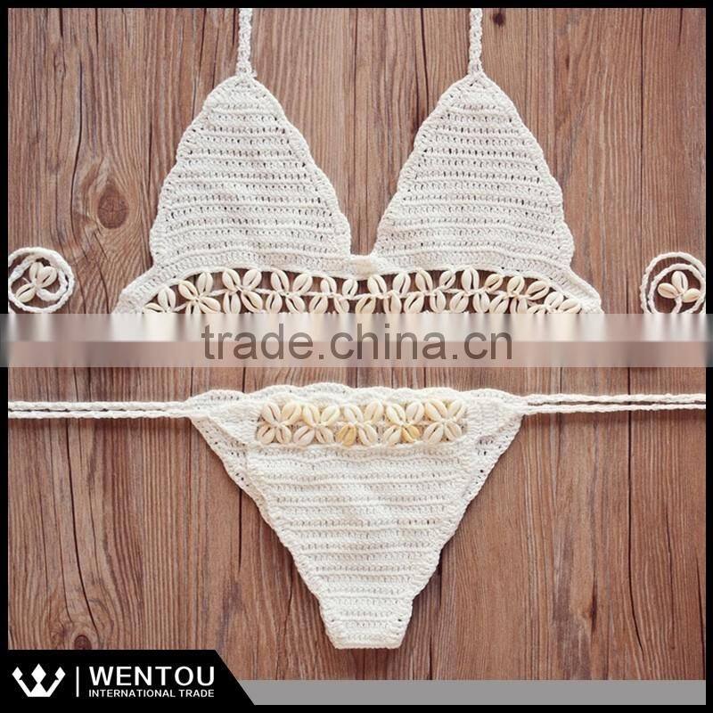 Wholesale Summer Sea Shell Crochet Bikini