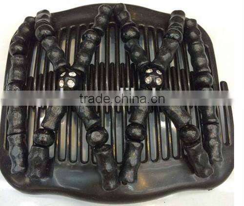 2015 hot selling XP-CM-1006 butterfly Elastic beaded Magic Hair Comb Costume Twins Hair Comb Sets factory price