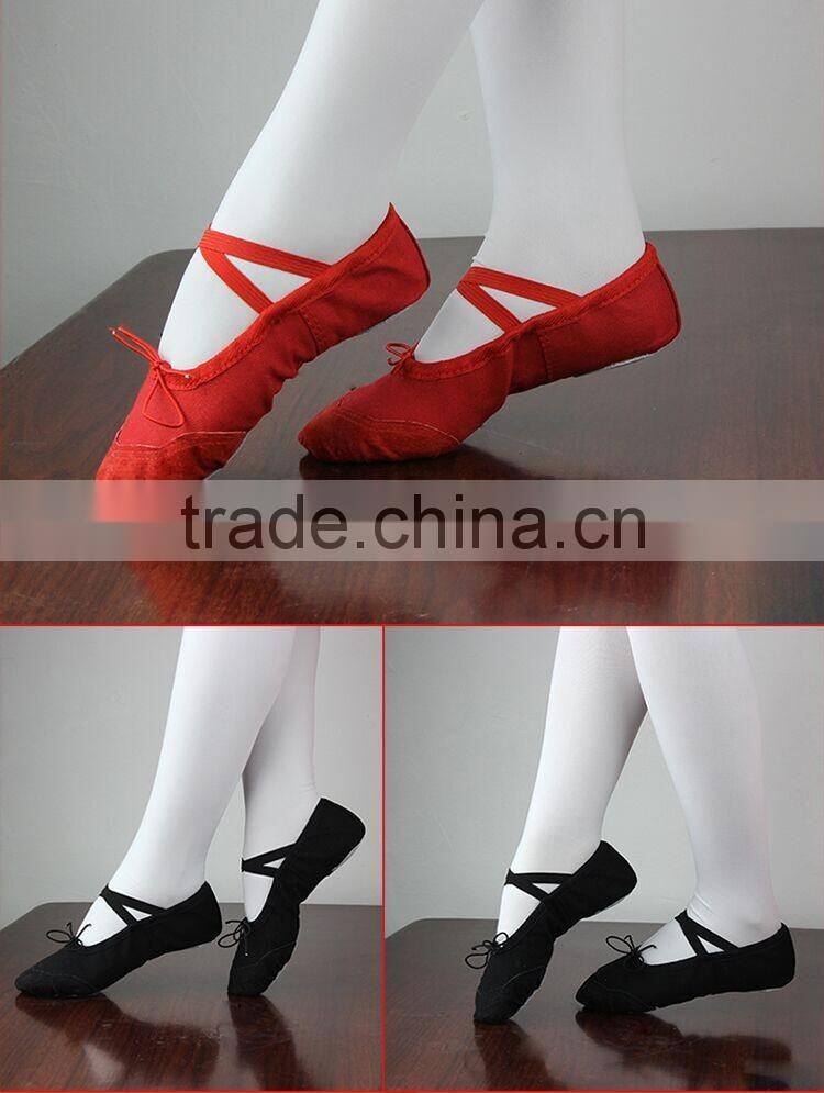 Standard Girls Baby Kids Ballet Slippers Wholesale Split Soft Sole Ballet Dance Shoe Red Black White Beige Pink