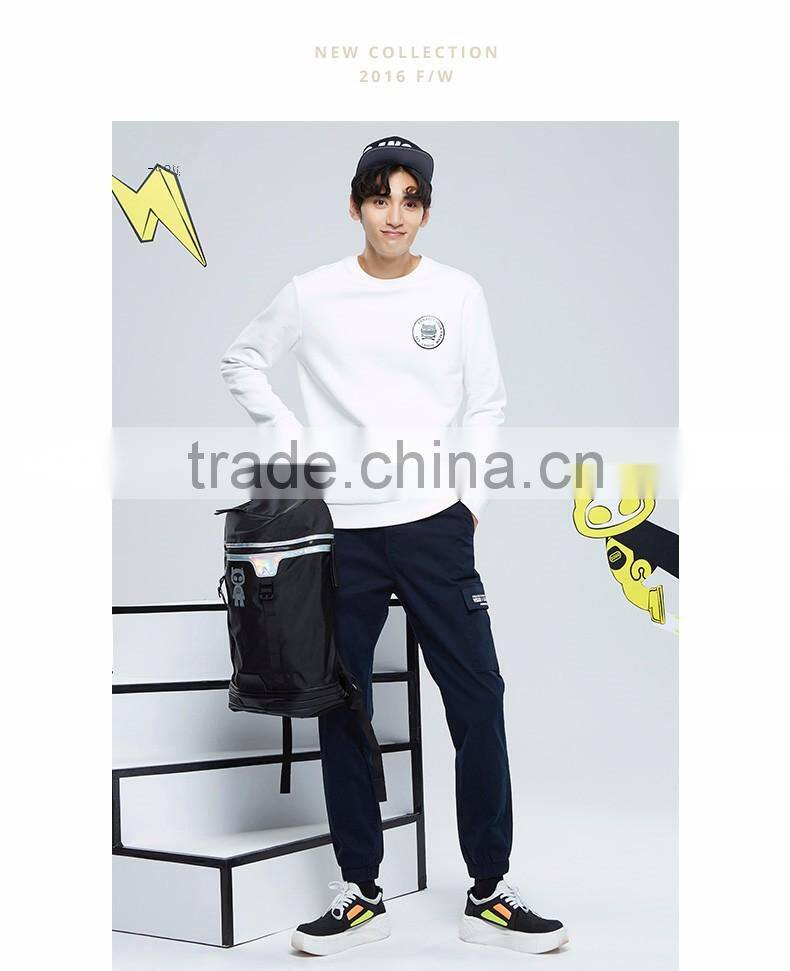 2017 New Winter Mens Oversized Cotton Fleece Printed Pullover Sweatshirts For Men
