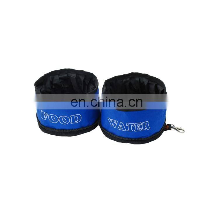 Double Foldable Water Proof Camping Pet Travel Bowls Dog Food Bag