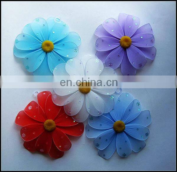 Double layer paillette wholesale silk flowers