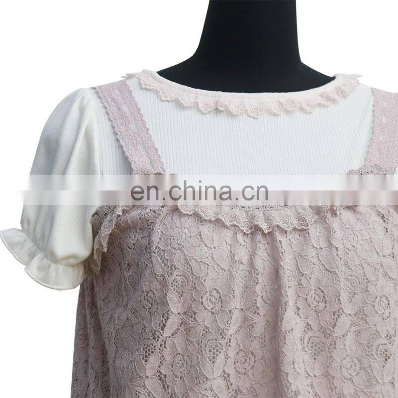 lace two piece latest design lace tops and blouse for lovely girls