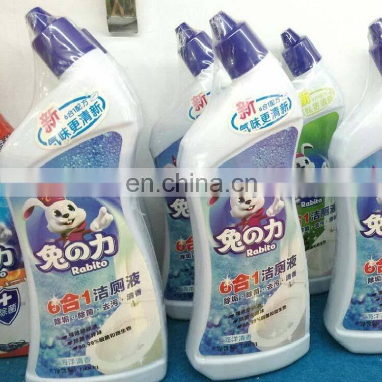 Wholesale customized shape clear plastic POF shrink film for bottle/cosmetic/laundry detergent/cleaner