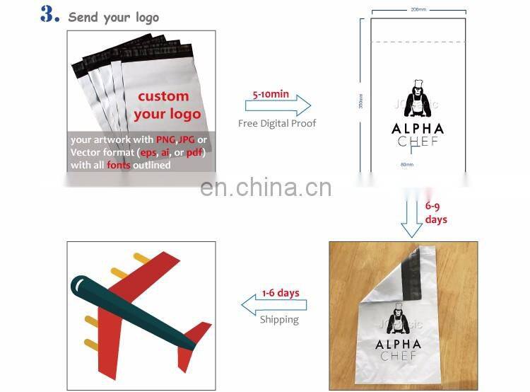 custom cheap purple plastic shipping envelopes bags for clothing