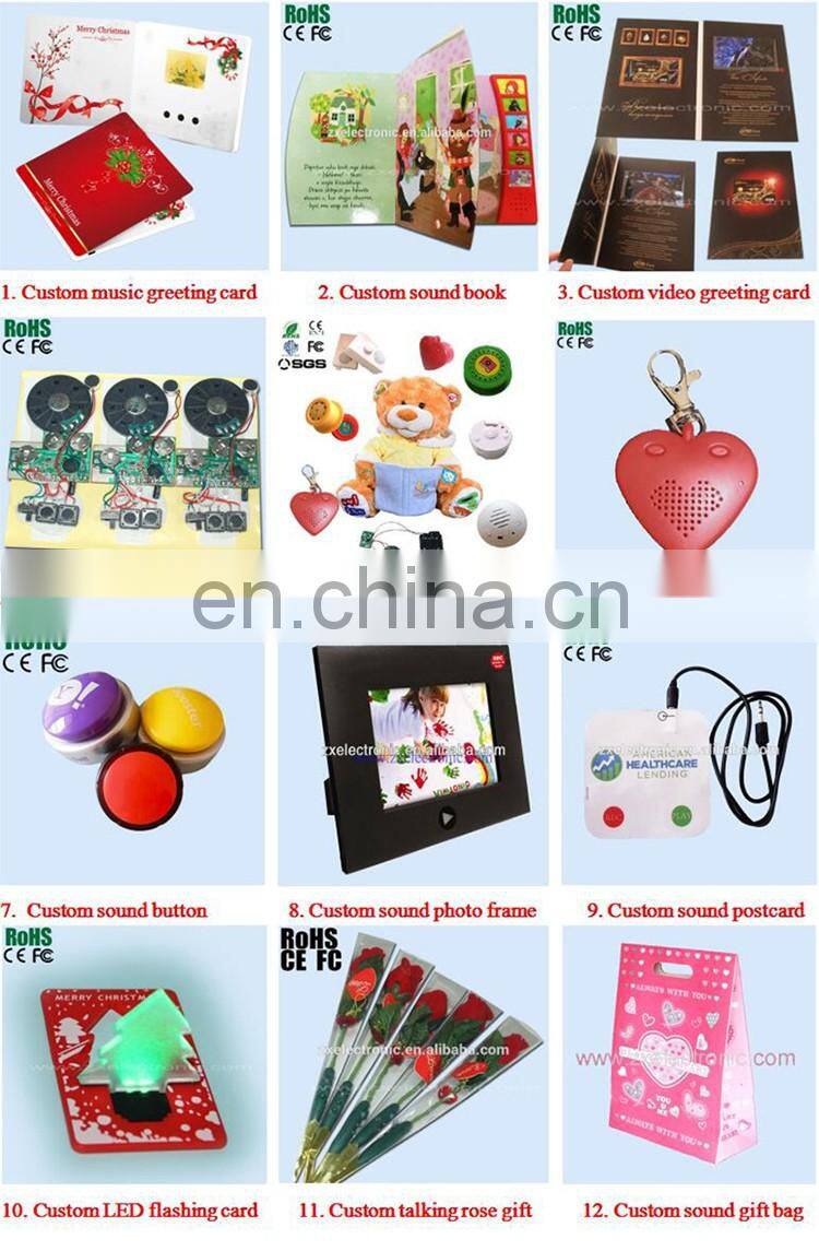 2016 Wholesale retail exit led push button light sound box