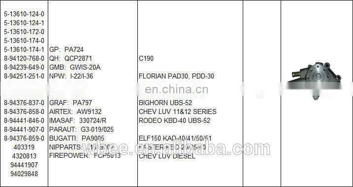 auto water pump 8-94239-649-0 8-94251-251-0 8-94104-755-0 for ISUZU high quality with lower price