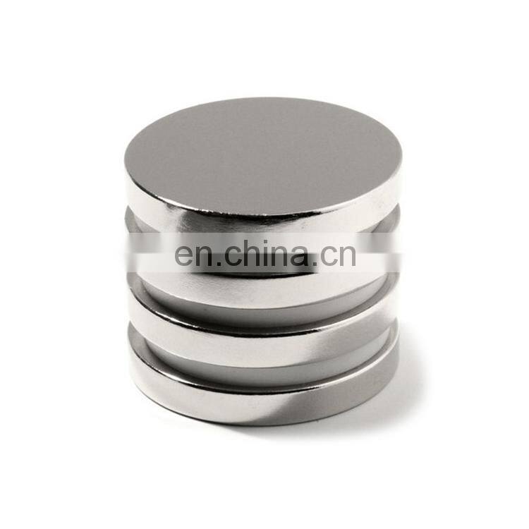 OEM N52 round shape magnetic NdFeB industrial magnet sheets diametrical neodymium magnets