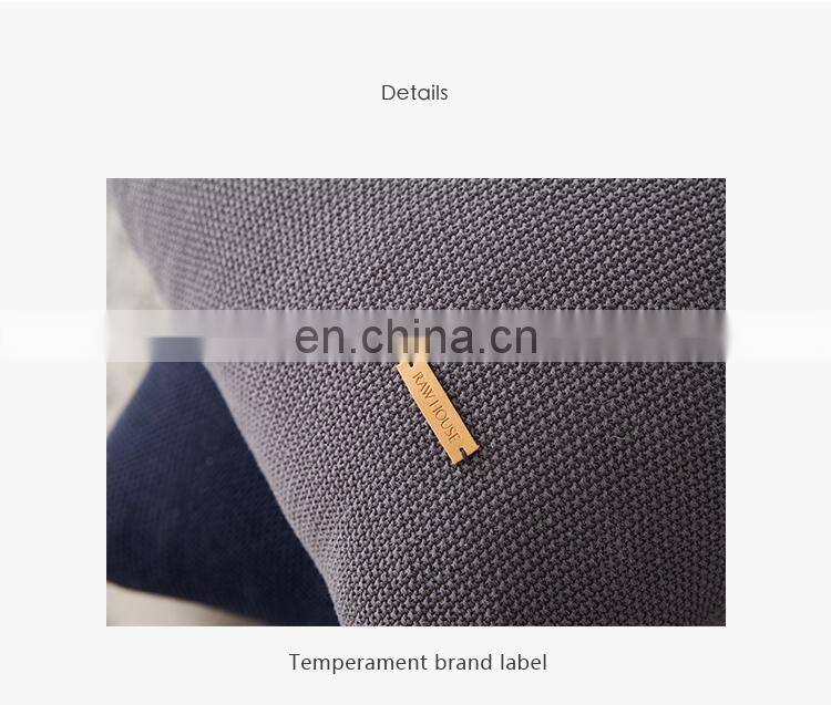 RAWHOUSE white black gray blue Knitted Pillow Case Cushion Cover with tassels