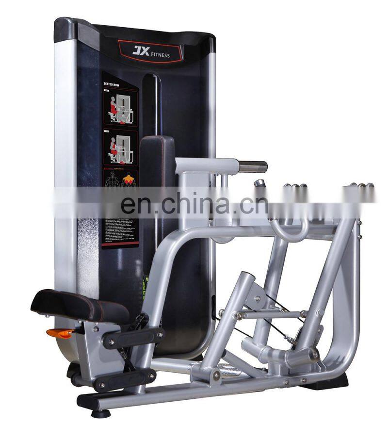 Gym indoor use SEATED ROW COMMERCIAL GYM EQUIPMENT with 80 kg free weight
