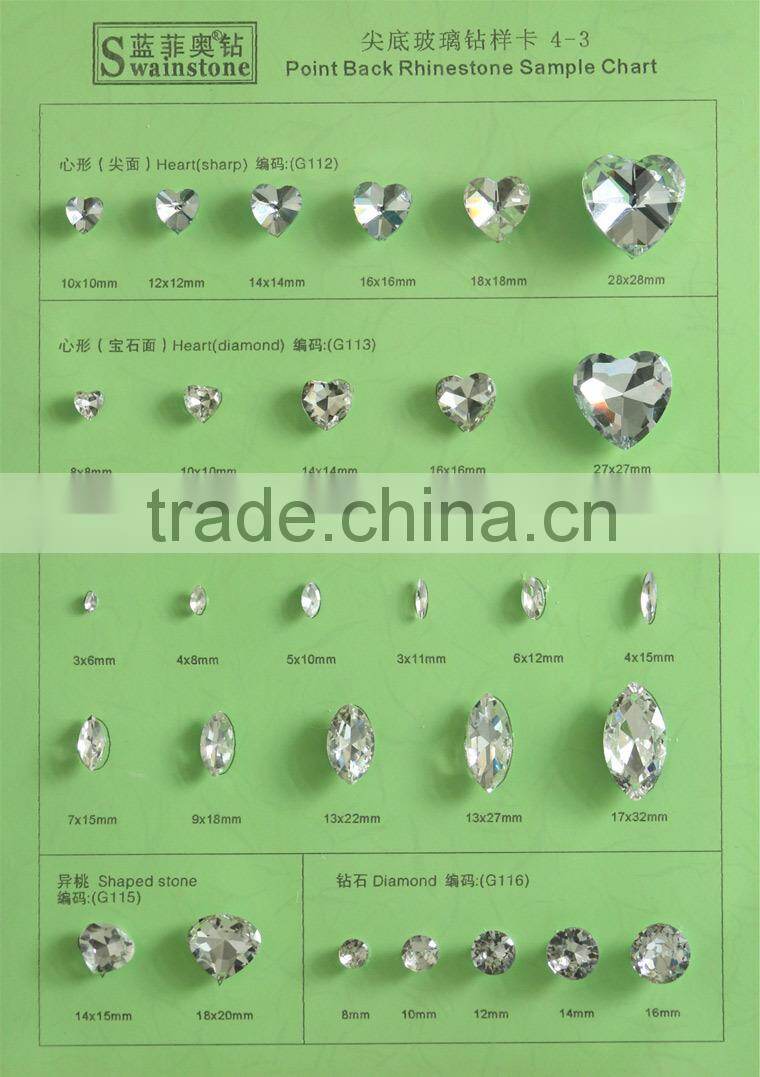 0205L China Supplier High Quality faceted glass stone,faceted glass stone for dresses,wholesale faceted glass stones