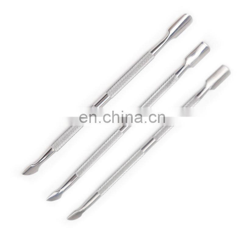 Nail Cuticle Pusher Double-heads dead skin push stainless steel nail removal steel push nail art manicure nursing tool