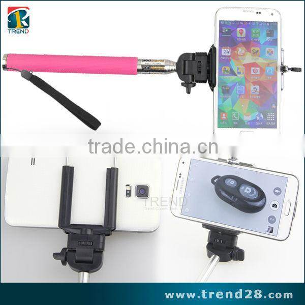 phone camera bluetooth aluminum stick selfie monopod for iphone
