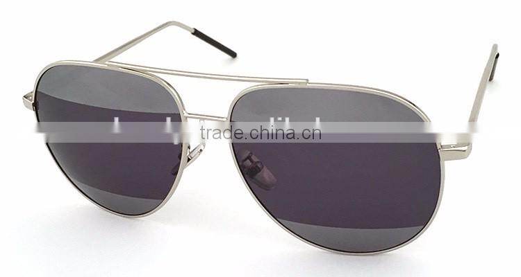 2016 New arrival Designer patchwork Split 3 Parts Mirror Lens split sunglasses for women