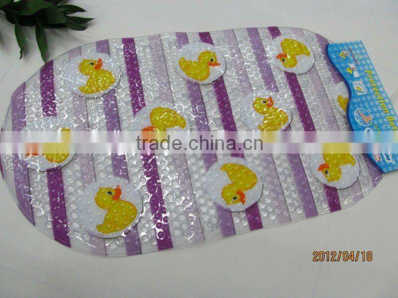printed bath mat animal Pvc anti-slip mat (JK-6636L)
