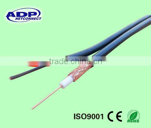 500ft 1000ft rg59 siamese cctv coaxial cable power white black 20awg