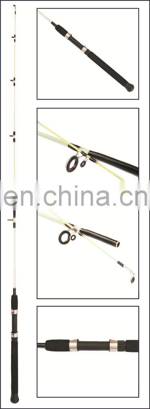 Solid Fiberglass Fishing Rod, Transparent Spinning Fishing Rod