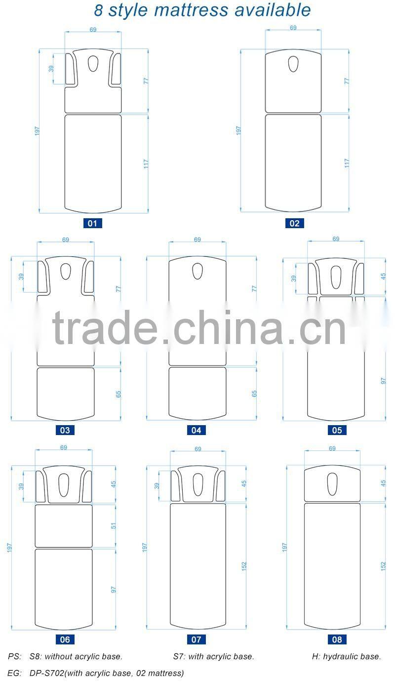 Guagndong top grade supplier beauty salon electric facial beauty bed